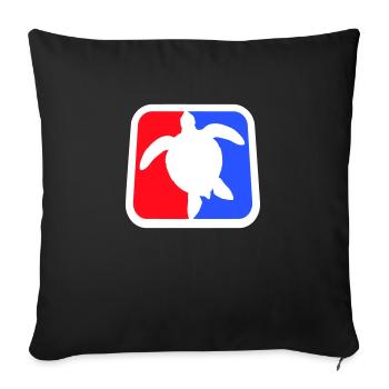 Water turtle sport logo red blue icon cool - Sofa pillowcase 17,3'' x 17,3'' (45 x 45 cm) - black - Front