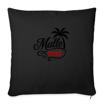 Malle 2025 Palm Tree - Sofa pillowcase 17,3'' x 17,3'' (45 x 45 cm) - black - Front