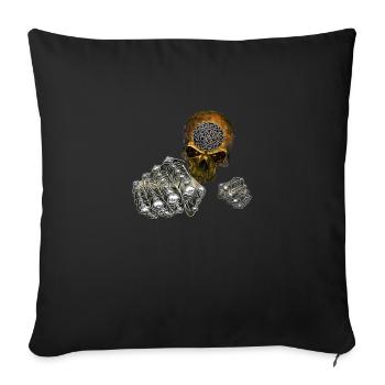 Crane Incrusté Celtic.png - Sofa pillowcase 17,3'' x 17,3'' (45 x 45 cm) - black - Front
