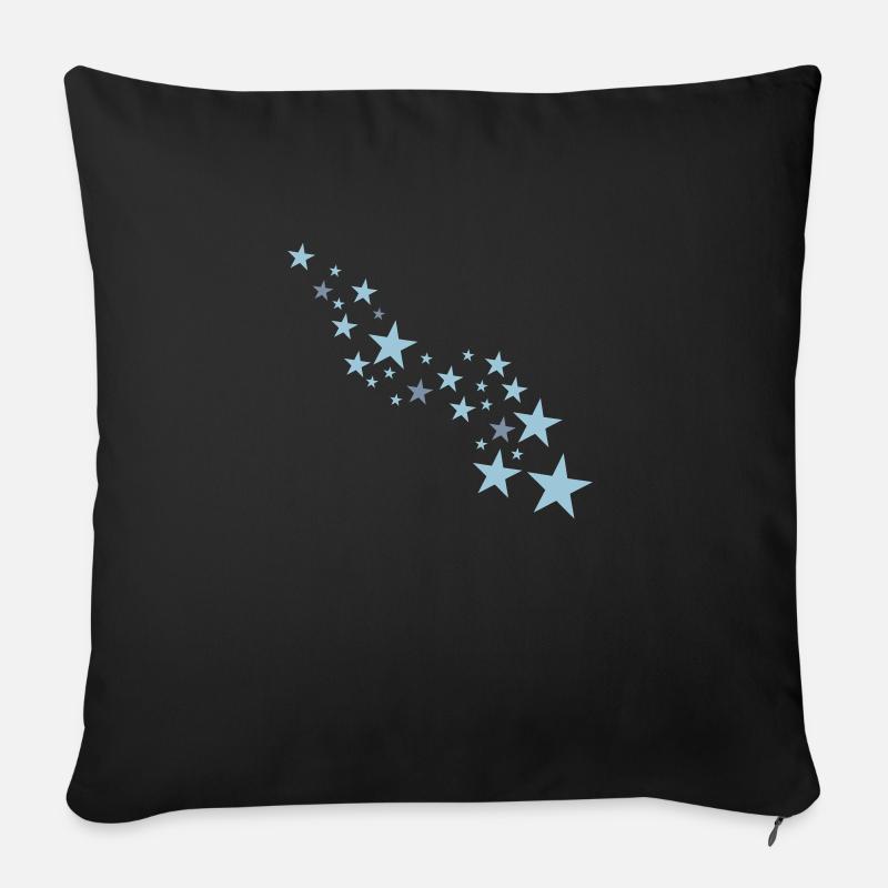 stars - Housse de coussin décorative 45 x 45 cm - noir