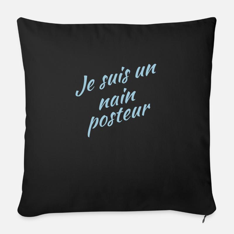 Nain posteur - Housse de coussin décorative 45 x 45 cm - noir