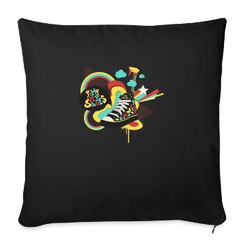 Pimp my shoes - Housse de coussin décorative 45 x 45 cm - noir - Devant