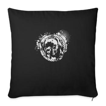Boxer dog - Sofa pillowcase 17,3'' x 17,3'' (45 x 45 cm) - black - Front
