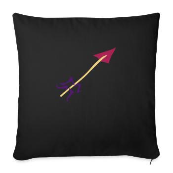 Symbol - Shooting Arrow - Sofa pillowcase 17,3'' x 17,3'' (45 x 45 cm) - black - Front
