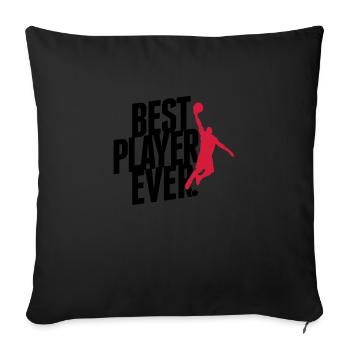 Baketball - Best player ever - Housse de coussin décorative 45 x 45 cm - noir - Devant