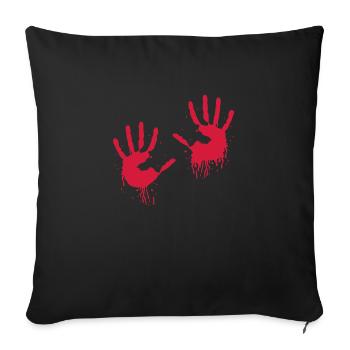 blood_hands - Sofakissenbezug 45 x 45 cm - Schwarz - Vorne