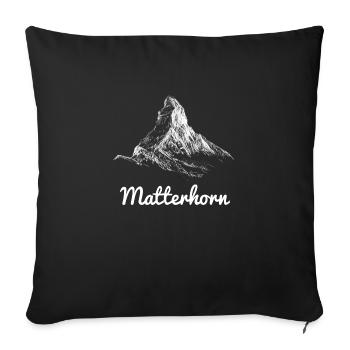 Matterhorn Switzerland Alps Mountains Hiking Climbing - Sofa pillowcase 17,3'' x 17,3'' (45 x 45 cm) - black - Front