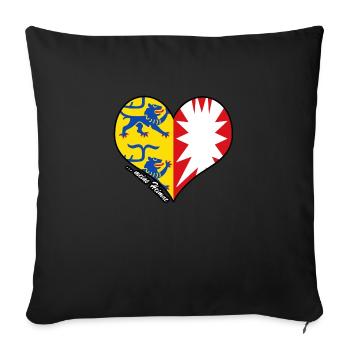 meine Heimat - Schleswig-Holstein - Sofakissenbezug 45 x 45 cm - Schwarz - Vorne