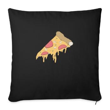 Pizza Bande Dessinée - Housse de coussin décorative 45 x 45 cm - noir - Devant