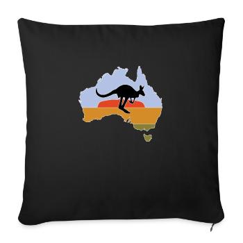 Australien - Sofakissenbezug 45 x 45 cm - Schwarz - Vorne