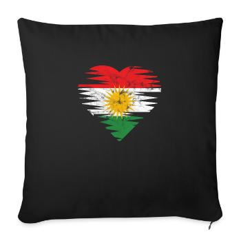 Kurdistan heart BytheManzanitas - Sofa pillowcase 17,3'' x 17,3'' (45 x 45 cm) - black - Front