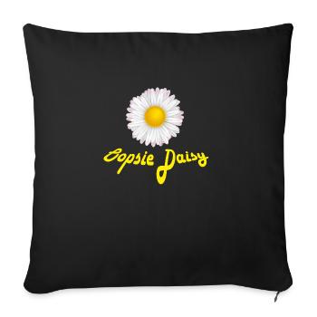 Daisy - Sofa pillowcase 17,3'' x 17,3'' (45 x 45 cm) - black - Front