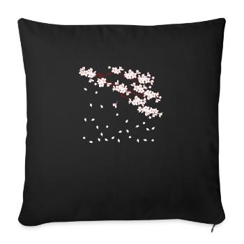 Sakura - Sofa pillowcase 17,3'' x 17,3'' (45 x 45 cm) - black - Front
