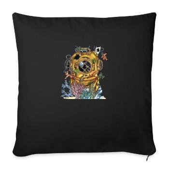 scaphandrier - Housse de coussin décorative 45 x 45 cm - noir - Devant