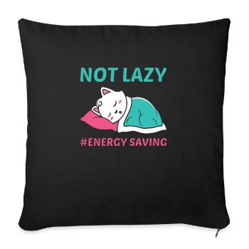 Not Lazy - Sofa pillowcase 17,3'' x 17,3'' (45 x 45 cm) - black - Front
