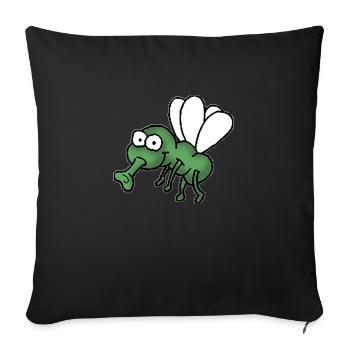 Fliege - Sofakissenbezug 45 x 45 cm - Schwarz - Vorne