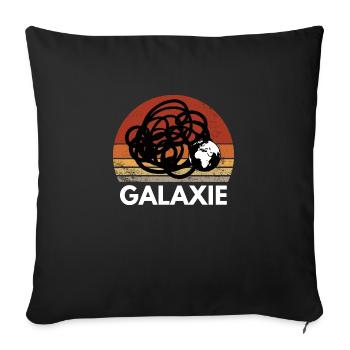 GALAXIE SCIENCE PLANETTE TERRE VINTAGE SUNSET - Housse de coussin décorative 45 x 45 cm - noir - Devant