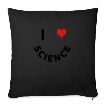 Science - Sofa pillowcase 17,3'' x 17,3'' (45 x 45 cm) - black - Front