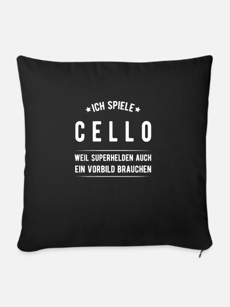 Cello - Sofakissenbezug 45 x 45 cm - Schwarz