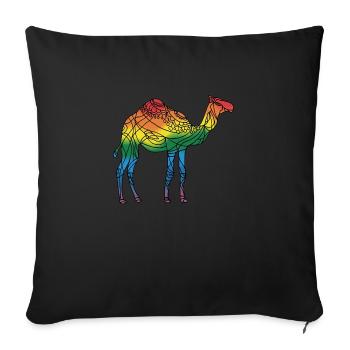 Chameau - Housse de coussin décorative 45 x 45 cm - noir - Devant