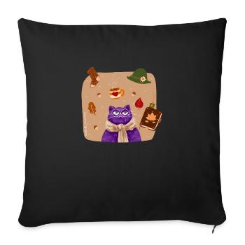Autumn at last - Sofa pillowcase 17,3'' x 17,3'' (45 x 45 cm) - black - Front