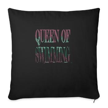 maillots de bain amusants tshirts - Housse de coussin décorative 45 x 45 cm - noir - Devant
