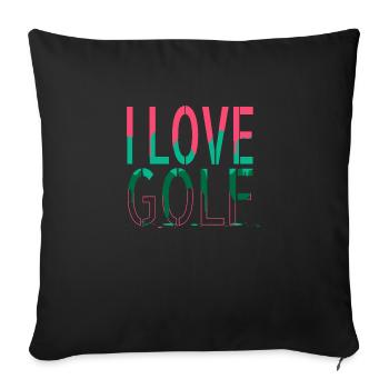 funny bowling awesome golfjersey golfmug bday - Sofakissenbezug 45 x 45 cm - Schwarz - Vorne