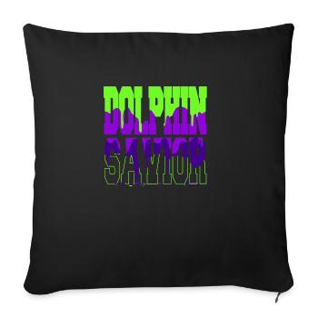 amoureux des animaux drapeau américain pêche t-shirts soins - Housse de coussin décorative 45 x 45 cm - noir - Devant