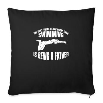 Swimmers Swimming Club Swimmers Dad Swimming - Sofa pillowcase 17,3'' x 17,3'' (45 x 45 cm) - black - Front