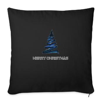 Merry Christmas , Feliz Navidad ,Frohe Weihnachten - Sofakissenbezug 45 x 45 cm - Schwarz - Vorne