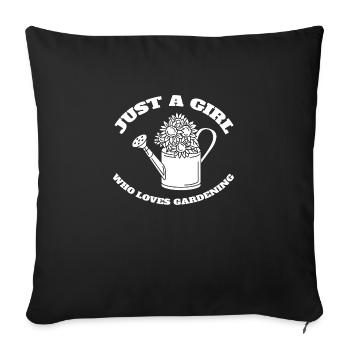 Jardinier amateur Mme Jardinier Verger - Housse de coussin décorative 45 x 45 cm - noir - Devant