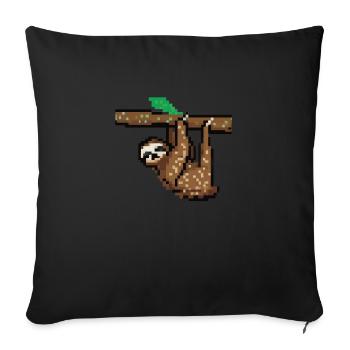 Faultier Verpixelt Pixel Faultier Faulenzer - Sofakissenbezug 45 x 45 cm - Schwarz - Vorne