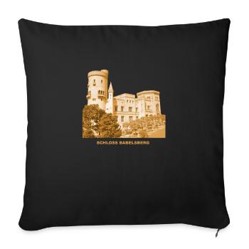Palais Babelsberg Musée Brandebourg de Potsdam - Housse de coussin décorative 45 x 45 cm - noir - Devant