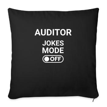 Auditor Jokes Mode OFF - Sofa pillowcase 17,3'' x 17,3'' (45 x 45 cm) - black - Front