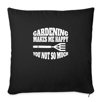 Gardener Gift Hobby Gardener Garden Orchard - Sofa pillowcase 17,3'' x 17,3'' (45 x 45 cm) - black - Front