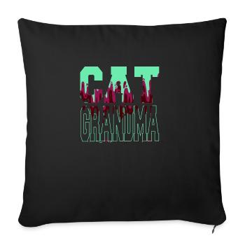Love Avogato Black Cat Hoodies and Sweatshirts - Sofa pillowcase 17,3'' x 17,3'' (45 x 45 cm) - black - Front