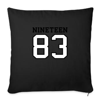 1983 - Sofa pillowcase 17,3'' x 17,3'' (45 x 45 cm) - black - Front