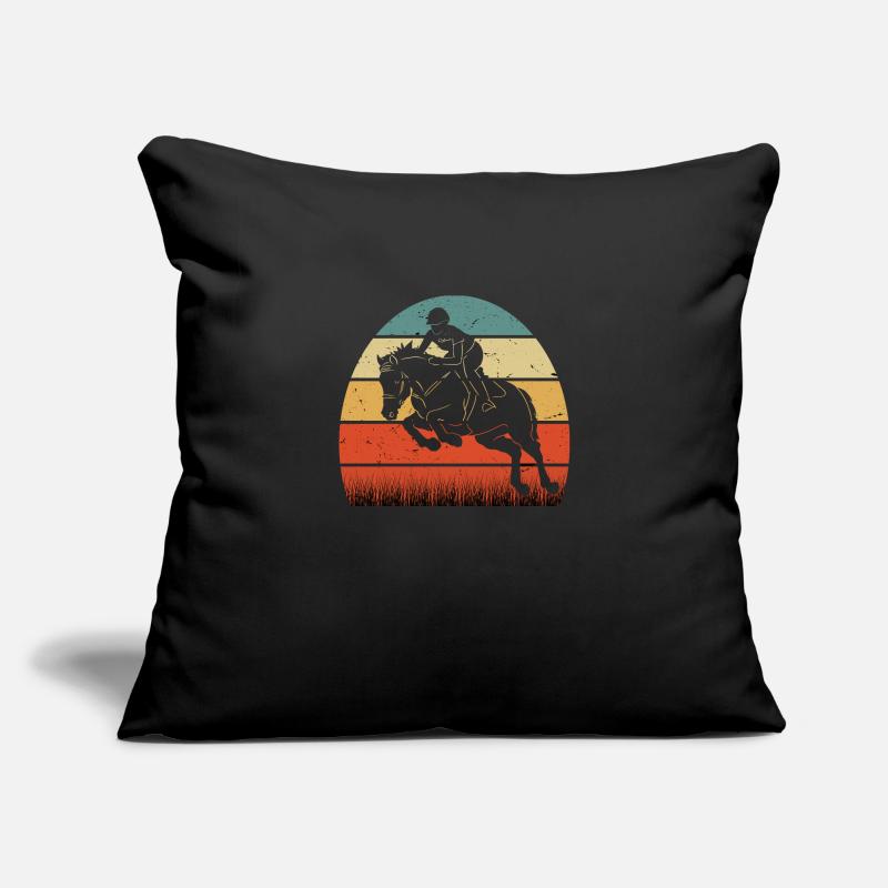 RETRO PFERDEDESIGN I REITEN Sofakissenbezug 45 x 45 cm