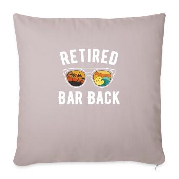 Beachy Retirement Vibes with Bar Scene - Sofa pillowcase 17,3'' x 17,3'' (45 x 45 cm) - light taupe - Front