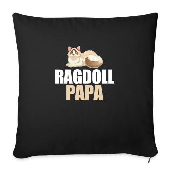 Ragdoll Cat Cat - Housse de coussin décorative 45 x 45 cm - noir - Devant