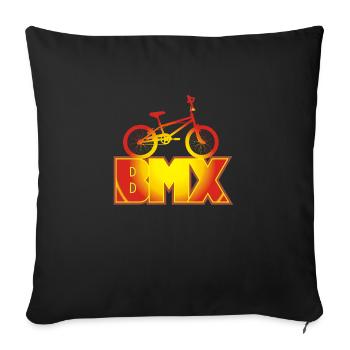 Vélo BMX - Housse de coussin décorative 45 x 45 cm - noir - Devant
