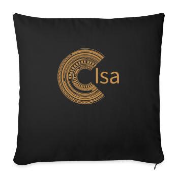 Für Isa - Sofakissenbezug 45 x 45 cm - Schwarz - Vorne