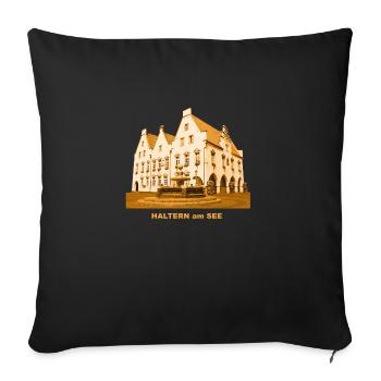 Haltern am See Rathaus - Sofakissenbezug 45 x 45 cm - Schwarz - Vorne