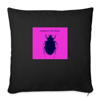 Respect the litte No. 3 - Sofa pillowcase 17,3'' x 17,3'' (45 x 45 cm) - black - Front