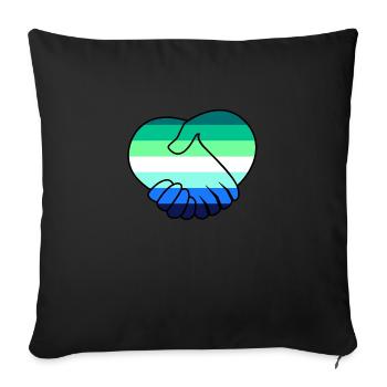 Gay & Respect - Sofa pillowcase 17,3'' x 17,3'' (45 x 45 cm) - black - Front