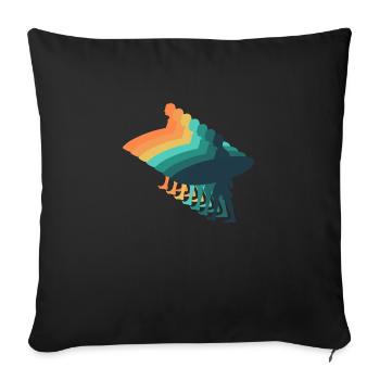 surf vintage - Housse de coussin décorative 45 x 45 cm - noir - Devant