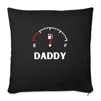 Mommy daddy baby match t shirt - Housse de coussin décorative 45 x 45 cm - noir - Devant