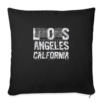 La usa plage été océan vagues de la mer californie - Housse de coussin décorative 45 x 45 cm - noir - Devant