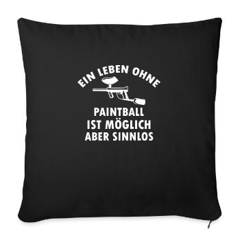 Paintball Airsoft - Housse de coussin décorative 45 x 45 cm - noir - Devant
