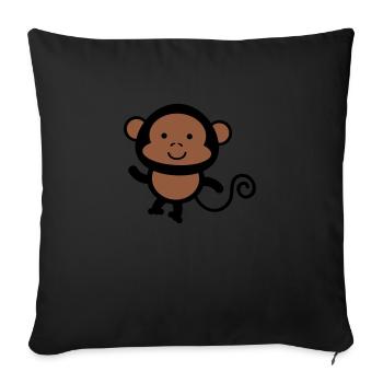 monkey - Sofakissenbezug 45 x 45 cm - Schwarz - Vorne